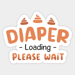 Diaper Loading, Please Wait Light Sticker